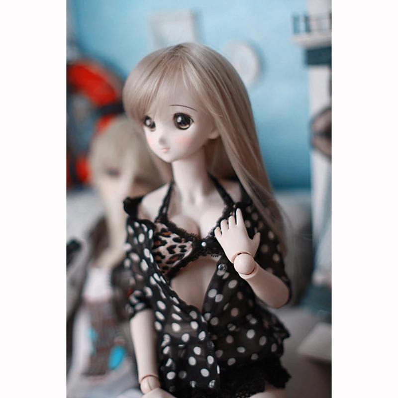 Комплект одежды для кукол Bybrana BJD SD пятнистый топ + нижнее белье с леопардовым