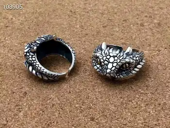 

S925 Sterling Silver Men's Fashion Hip-hop Rock Exquisite Carving Big Python Ring Unique Design Men's Gift Selection Jewelry