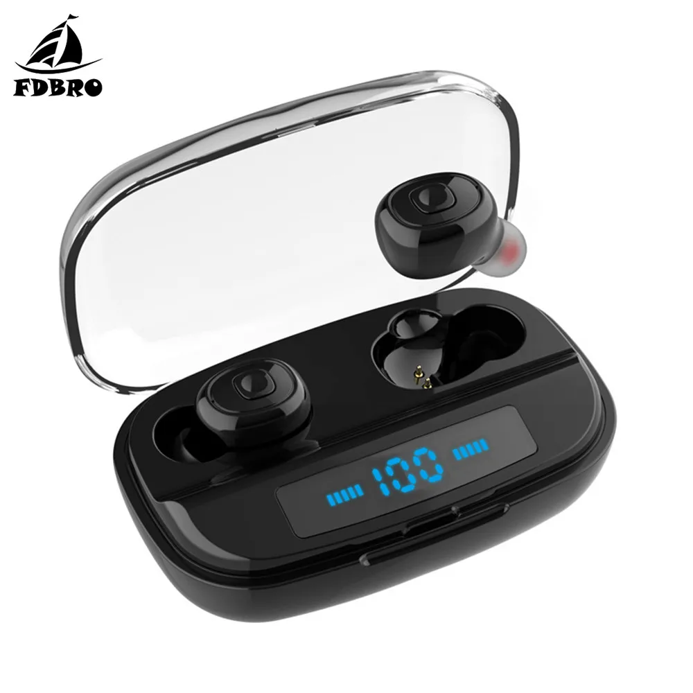 Беспроводные наушники FDBRO Xi10s TWS Bluetooth 5,0, водонепроницаемые наушники с шумоподавлением, 3000 мАч, зарядная коробка, бинауральные наушники