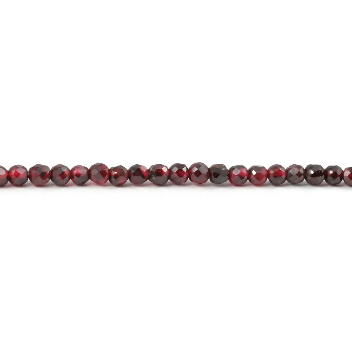 Natural Gem Stone Garnet Beaded 2 3mm Small Faceted Loose Beads for DIY Bracelet Necklace  Jewelry Making Accessories 15'' - 2