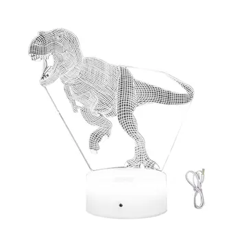 

Night light 3d Lamp Dinosaur LED Illusion Lamp 7 Color Usb Led Acrylic LightTable Baby Sleeping Nightlight Gift For Boys