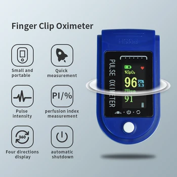 

Finger Oximeter Pulse Rate Perfusion Index SPO2 Blood-oxygen Data Measurement OLED Display with Automatic Shutdown Function