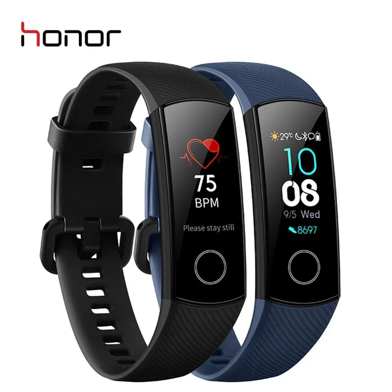 

Honor Band 4 Smart Wristband Amoled Color 0.95" Touchscreen Swim Posture Detect Heart Rate 5ATM Waterproof Sleep Snap