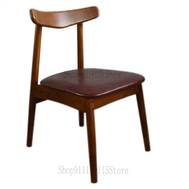 Solid Wood Dining Chair Family Back Chair North Europe Simple Modern