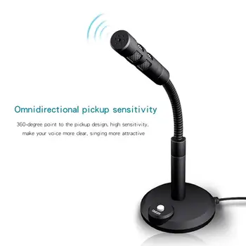 

mikrofon 360° Adjust Freely Microphone for Computer 3.5mm Gaming Condenser Microphone for Youtube Chatting Studio Recording