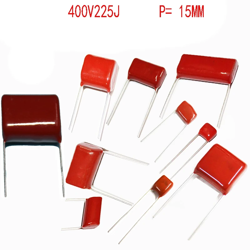New 20PCS CBB22 400V225J 2.2UF Pitch 15MM 225J 400V CBB Polypropylene film capacitor | Электронные компоненты и