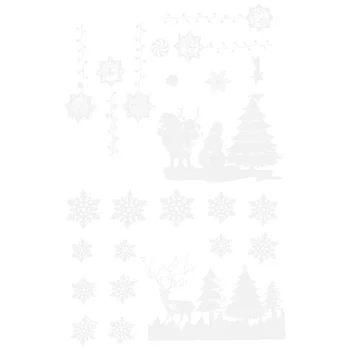 

2 Set Christmas Stickers Removable Festive Practical Window Stickers Christmas Decals for Office Home Store