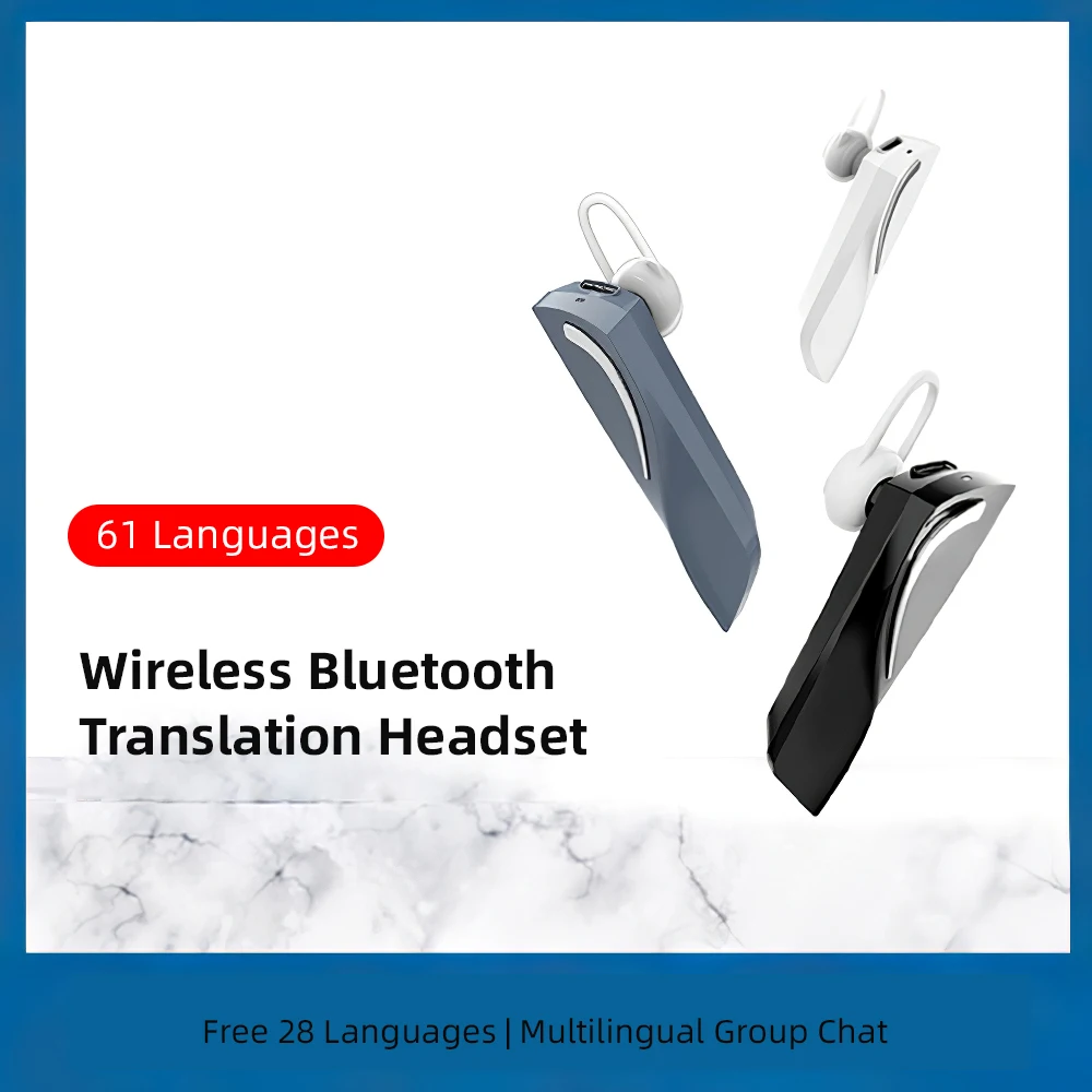 Portable Wireless V5 0 Bluetooth Earphone Translator Earbuds Headsets Universal For iPhone 8 Xiaomi Mi CC9 With Mic HIFI Stereo