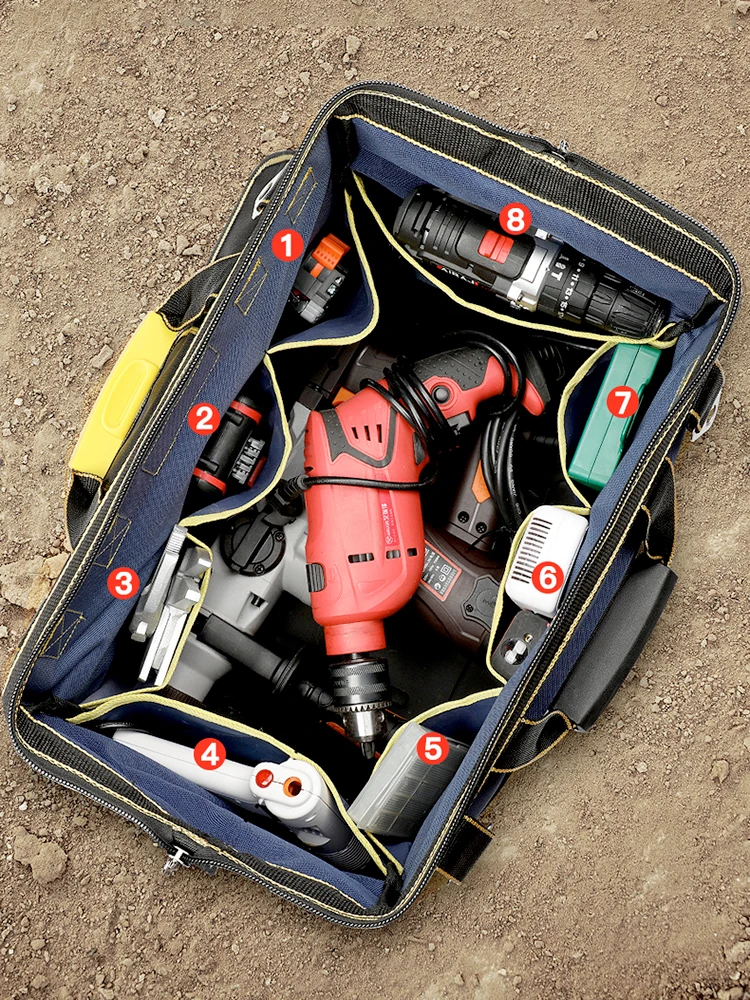 AIRAJ Tool Bag Waterproof Tool Bag Adjustable Shoulder Strap Collapsible Wear-resistant DurableElectrician Tool Bags