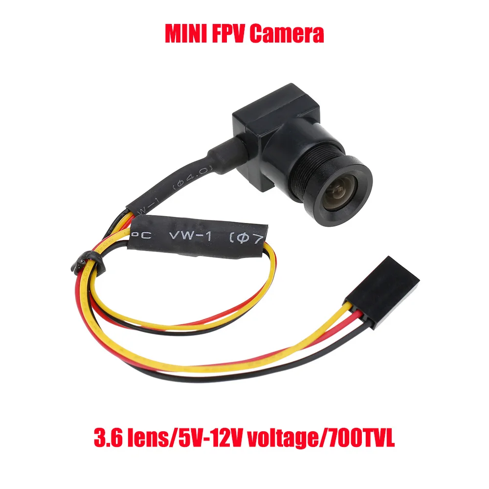 

Mini Wide Angle FPV Camera 700TVL 3.6mm PAL /NTSC DIY FPV RC Drone Camera