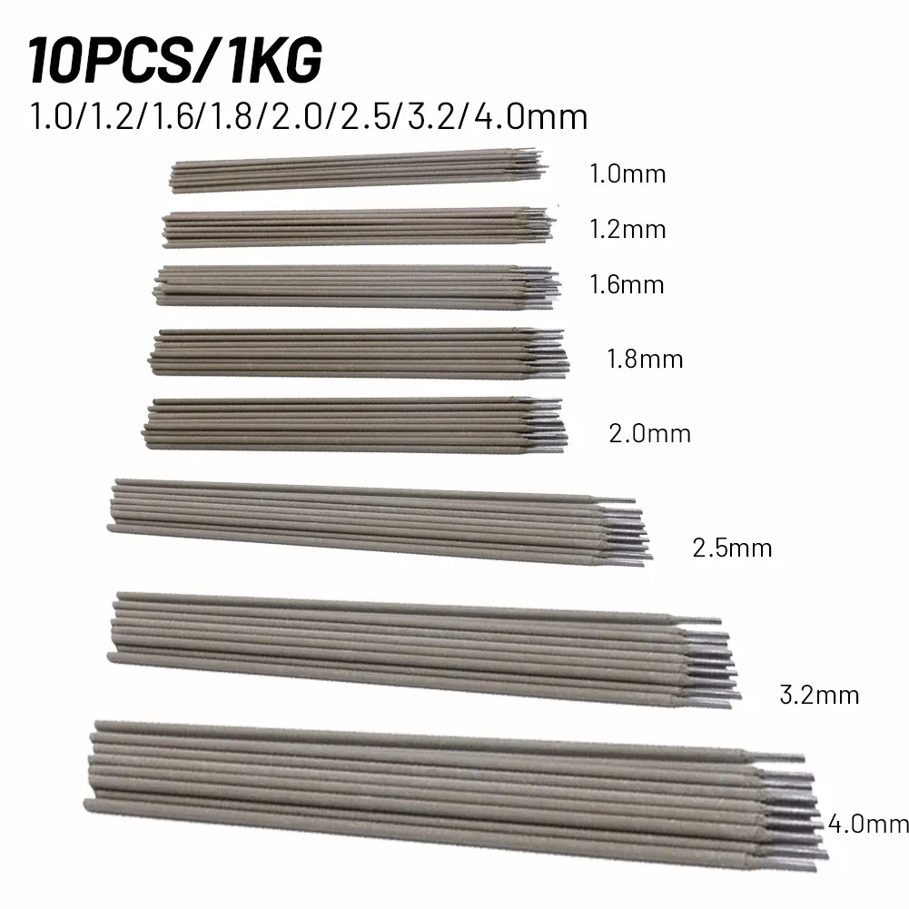 Baguettes De Soudage J422 Type Titane Gb E4303 Aws E6313, 10 Pièces/1kg De Diamètre 1.0 À 4.0