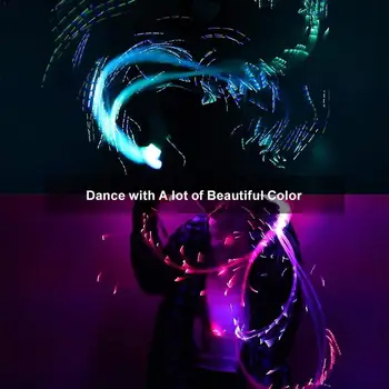 

Colorful Led Fiber Optic Whip Led Glow Gloves Multicolor Light Dance Rave Whip Flashlight Festival Toy Up Glow Toys Stick D E2Y9