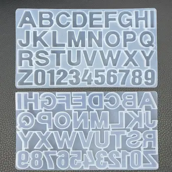 

DIY Crystal Epoxy Numbers 26 Letters Mold High Mirror Crafts Making Silicone Mould