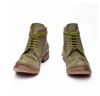 

New Fashion Men's Boots Pu Leather Casual Stylish Lace-up Boots Male Winter Low Heel Vintage Martin Boots Zapato De Hombre HB091