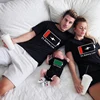 Funny Mommy and Me Matching Family Shirts Low Battery and Charged Battery Mother Daughter Daddy Son Toddler Shirts Baby Bodysuit 1