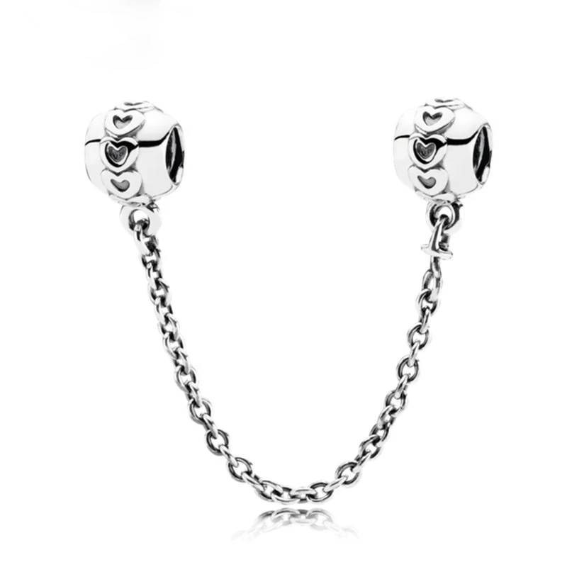 New Fashion Charm Original Butterfly Star Moon Safety Chain Fit Original Pandora Ladies Bracelet Jewelry Accessories Gift