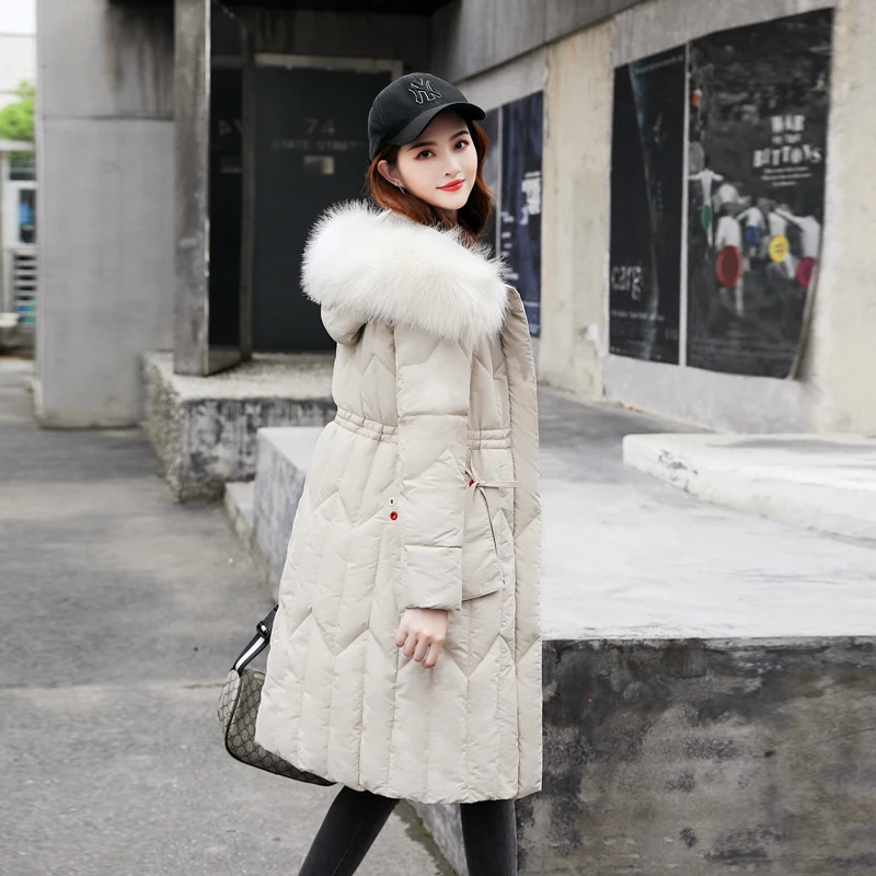 Female New Direct Selling Polyester Parka Plus Size Hooded Winter Jacket Women Warm Thicken Coat Cotton Long Chaqueta Muje