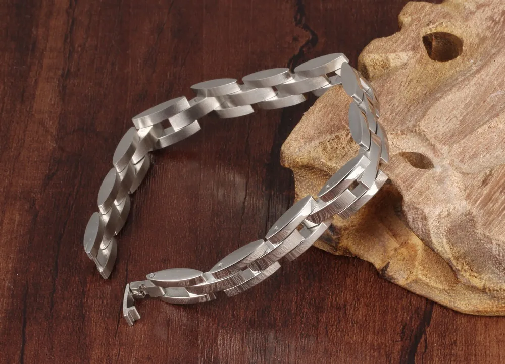 opk mens bracelet stainless steel bracelet wristband link chain