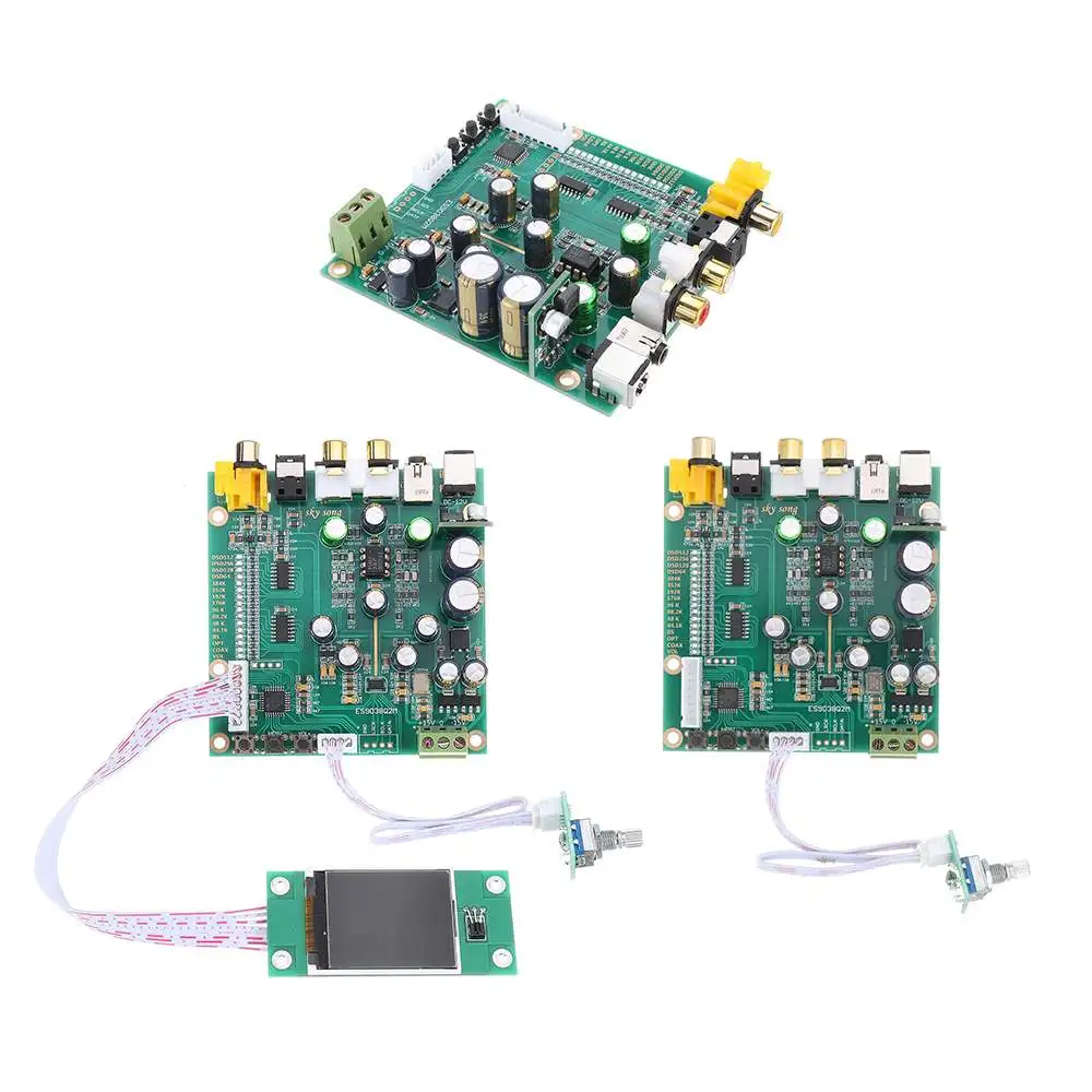 Аудио декодер DAC DSD плата 3 5 мм поддержка IIS коаксиальный вход 384 кГц DOP с OLED-экраном