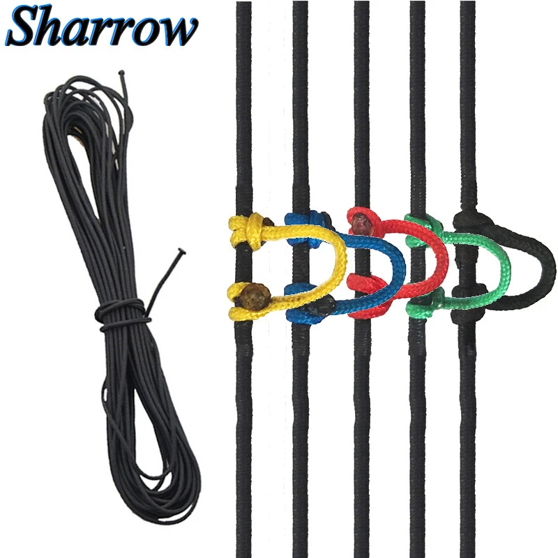 

Archery Compound Bow Release D Loop Rope 3 Meter Nylon String Cord U Rope Nocking Ring Release Aid Shooting Hunting Accessories