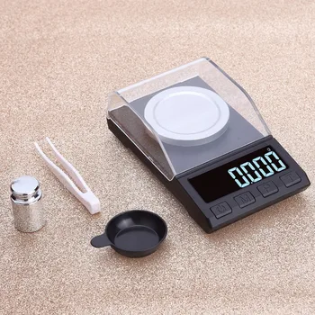 

0.001G Precision Electronic Scales Digital Weighing Gem Jewelry Diamond Scale Portable Lab Weight Milligram Scale 100G 0.001G
