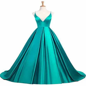 

1PCS Sexy Dark V - Collar Banquet Dress Multi - Color Long Banquet Evening Dress.