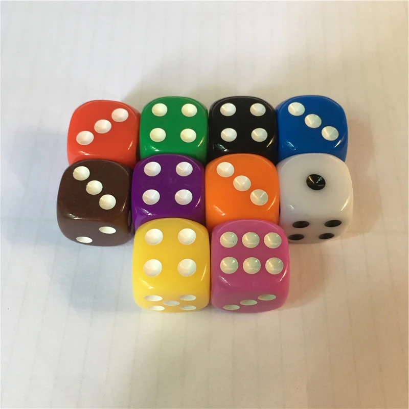 KEENSO Jeu De Dés à 6 Faces ( )Dés 'angle Carré 8 Dés En Plastique Légers Interactifs à 6 Faces