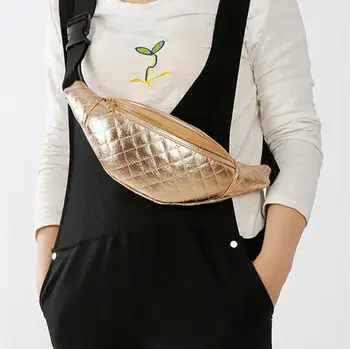 

Men Women Waist Bag Fanny Pack Hip Camping Money Pouch Belt Sport Shoulder Bags Punk Style Rivet Chest Bag