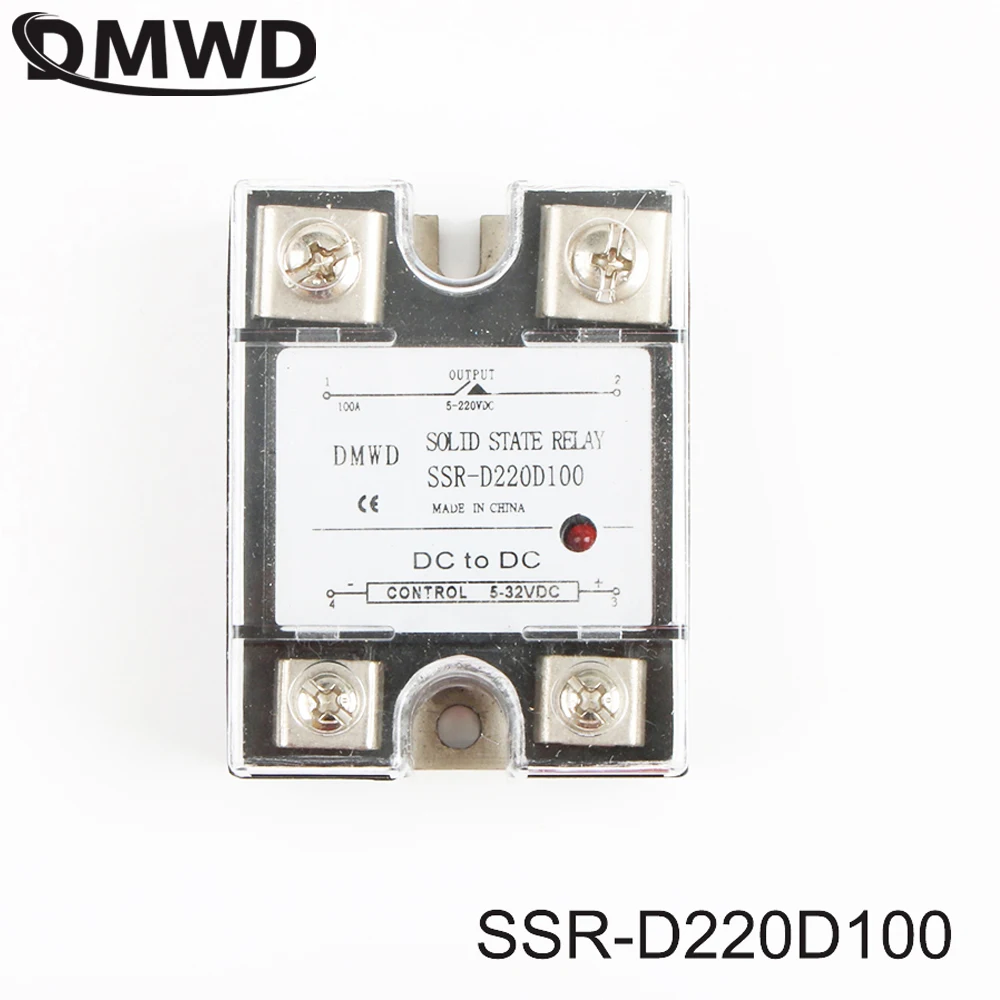 

SSR-100DD solid state relay with indicator DC 5-32v to DC 5-220v single phase DC-DC SSR 100DD 100A SSR-D220D100