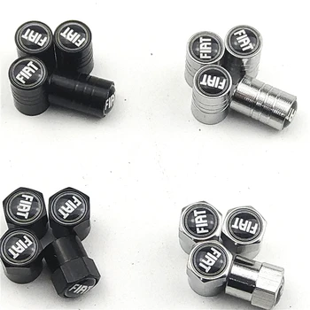 

car sticker 2019 Cap AIR VALVE CAP For Fiat Panda Bravo Punto Linea Croma 500 Motorcycle Car Styling Accessories