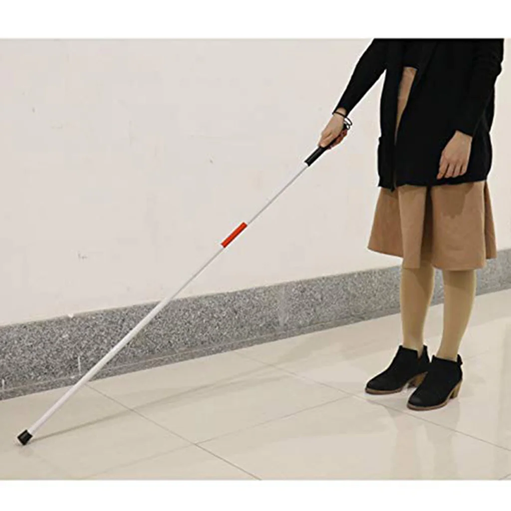 AntiSkid White Cane Aluminum Folding Cane For The Blind(fold Down 4 Section) AntiSkid White Cane Aluminum Folding Cane For The Blind(fold Down 4 Section)