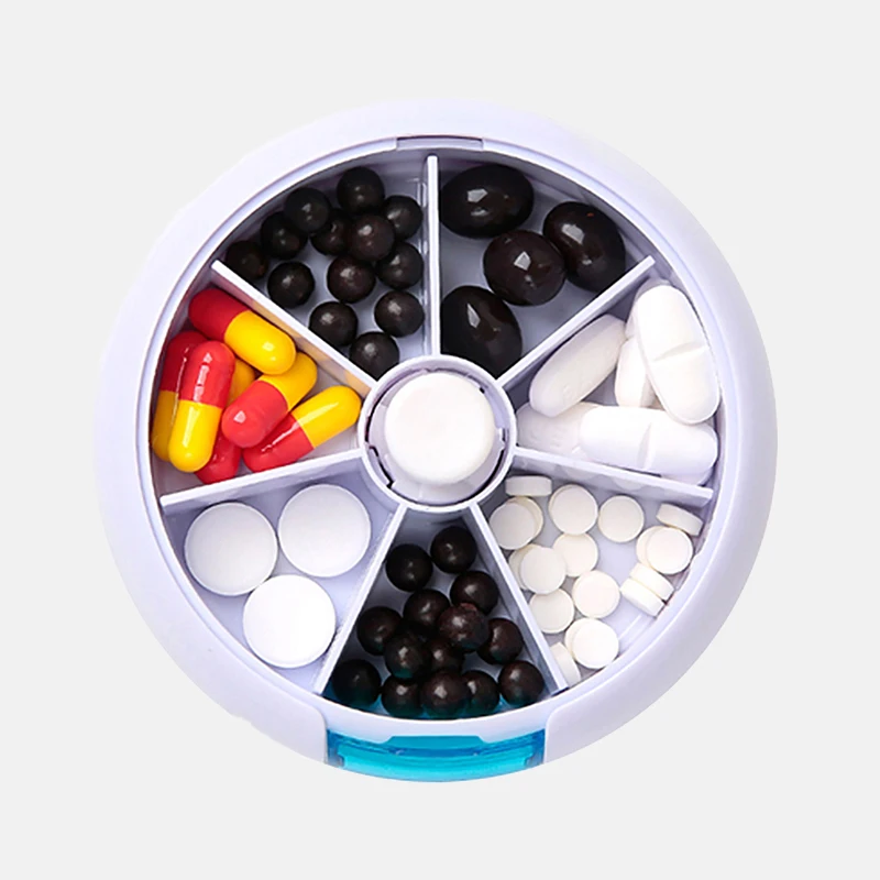 7 Compartment Pill Storage Box Travel Medicine Rotation Holder Organizer Outdoor Candy Container Case Boxes Cajas Organizadoras | Дом и сад