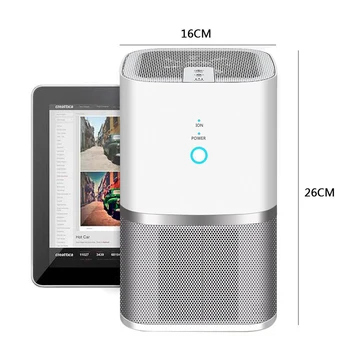 

Air Purifier Ionizer Filter Odor Allergies Eliminator for Smokers Dust Formaldehyde Home Dog Cat Pets Cleaner Desktop Purifier