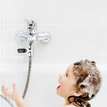 

LED Digital Thermometer Bathroom Shower Faucets 360 Rotate Real-Time Temperature Monitor XHC88