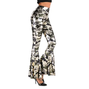 

New Women High Waist Flared Trousers Ladies Stretchy Bootcut Bell Bottoms Pants