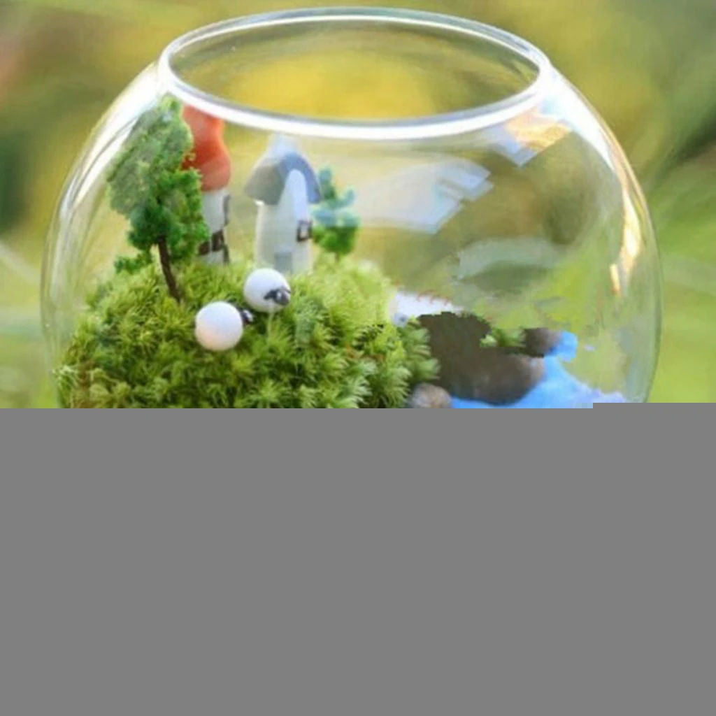 Glass Ball Vase Mini Aquarium Fish Tank Succulent Flower Pot Hydroponic Pot