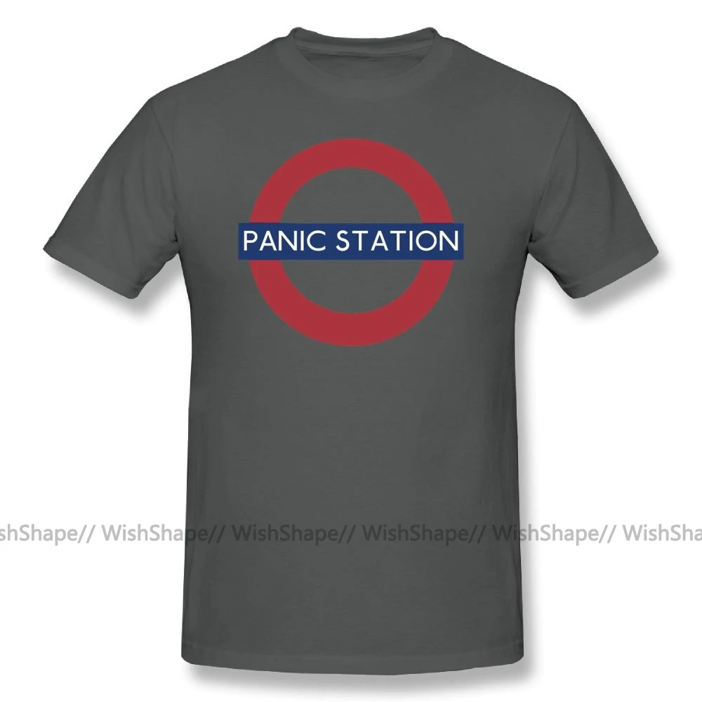 Мужская футболка с буквенным принтом Muse Летняя Пляжная надписью Panic Station