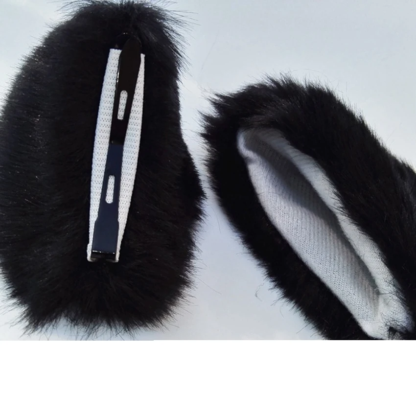 Men Women Halloween Christmas  Party Cosplay Accessory Cat Fox Long Fur Ears Costume Hair Clips Plush Ears Headwear anime halloween costumes