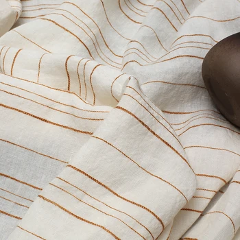 

High end flax fabric Yarn dyed woven white series fabricsHigh grade cheongsam dress patchwork