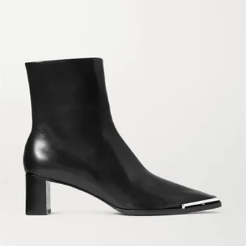 

same boots metal top side zipper High Heel Ankle Boots New autumn winter 2020 Chelsea