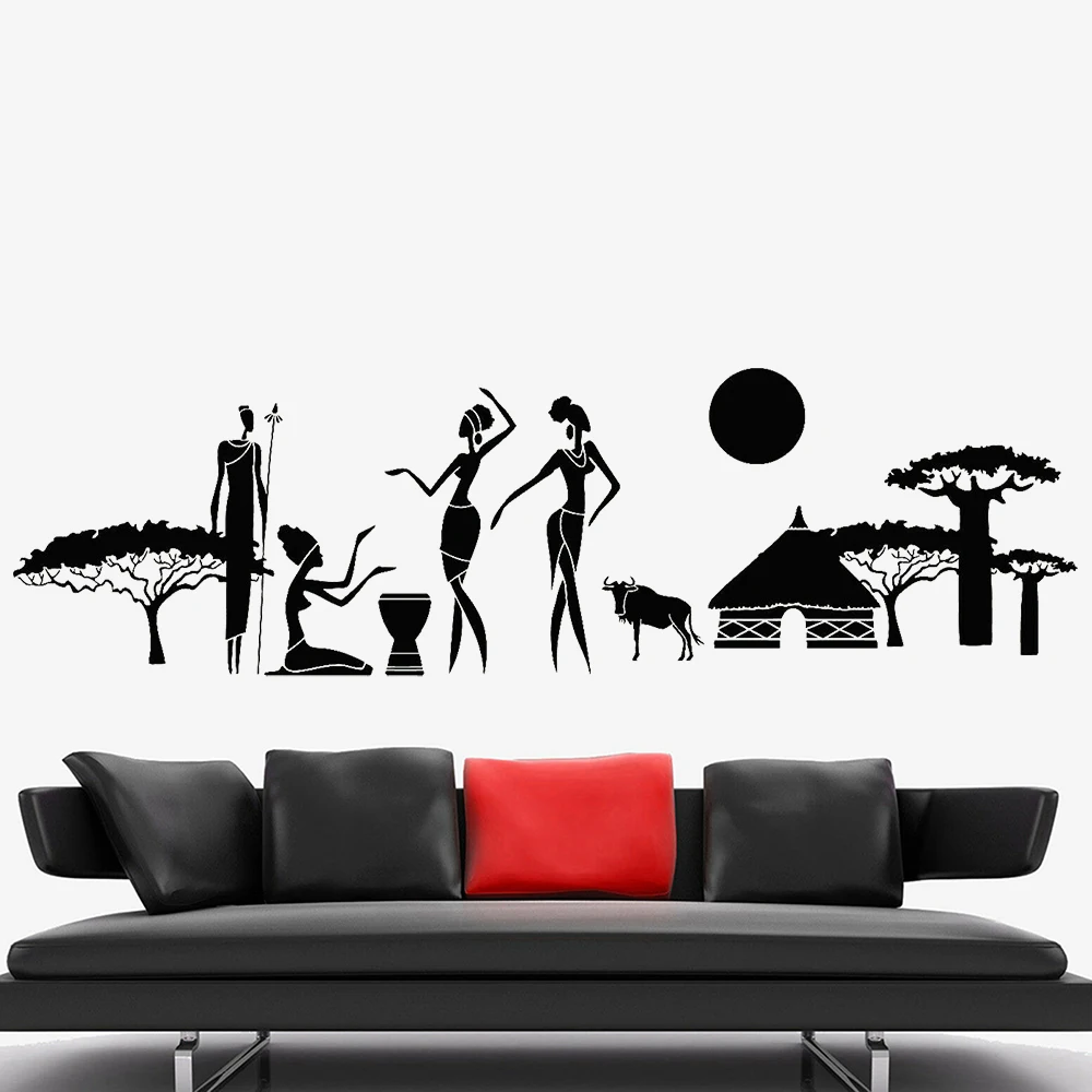 Vinyl Wall Decal Abstract Natives African Tribe Ethnic Style Wall