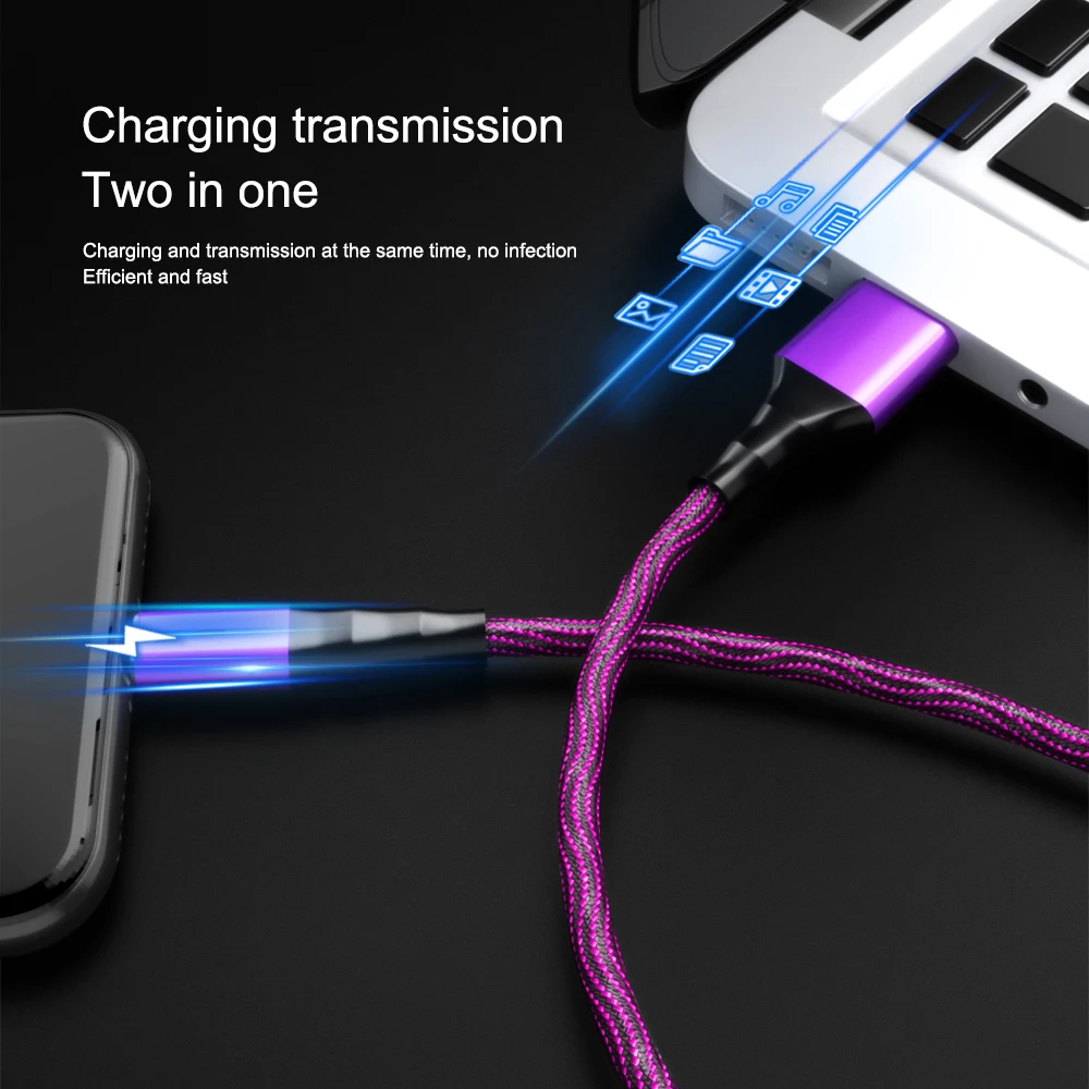 3 А USB кабель для быстрой зарядки и передачи данных для samsung Xiaomi huawei Android кабель 3,0 USB C Micro USB нейлоновый шнур для зарядки мобильного телефона