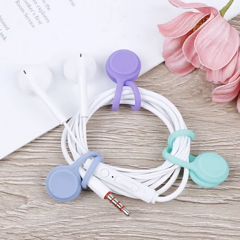 

Magnetic Headphone Earphone Cord Winder Wrap Organizer Cable Tie Holder 3pcs/set