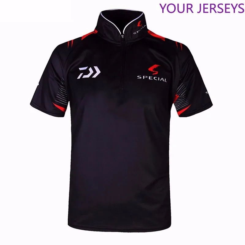

2020 New DAIWA Men Fishing Clothes UV Sunscreen Breathable Fiber Fishing Shirts Profesional Short Sleeve Fishing Shirt Male
