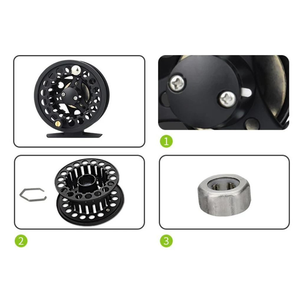 Aluminum Alloy Body Fly Fishing Reel 5/6, 7/8, 9/10 Weight With 2+1 Bearings 