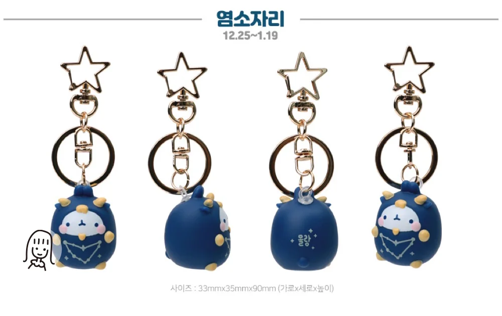 MOLANG Twelve Constellation Rabbit Keychain Blind Box Toys Korea Guess Bag Caja Ciega Blind Bag Toy for Girl Figures Cute Model