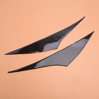 

Black Carbon Fiber Texture 2pcs Headlight Eyelid Eyebrow Decorative Cover Trim Frame Fit For Mazda3 Axela 2014 2015 2016