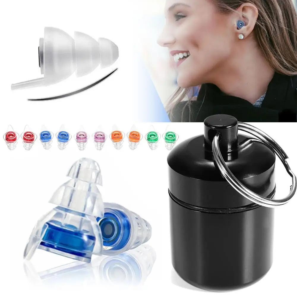 

1 Pair Soft Silicone Ear Plugs Ear Protection Reusable Professional Music Earplugs Noise Reduction For Sleep DJ Bar Bands Sport