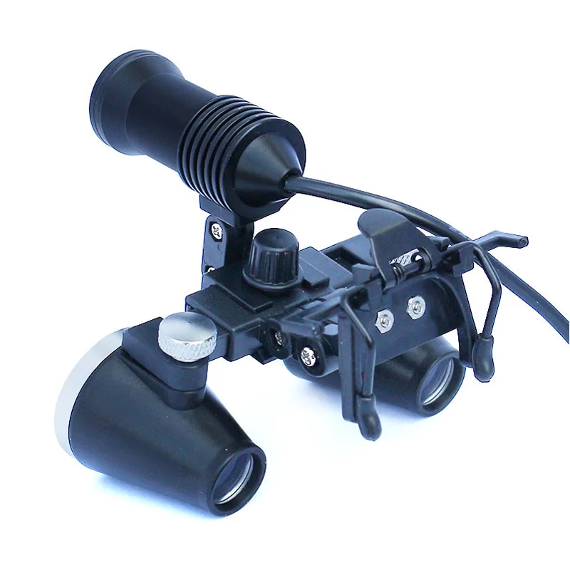 2.5X 3.5X Binocular Magnifier Dental Loupe 3W 5W LED Spotlight Medical Headlight with Rechargeable Battery Surgical Loupes