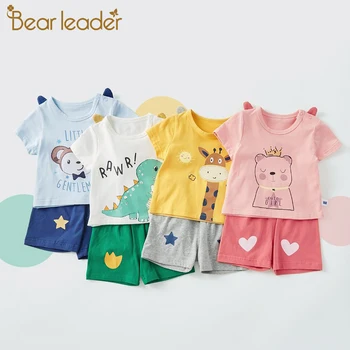 

Bear Leader Baby Clothing Sets 2020 New Summer Fashion Newborn Cartoon Cute Outfits Toddler Casual Top and Pants Boys Girls Suit